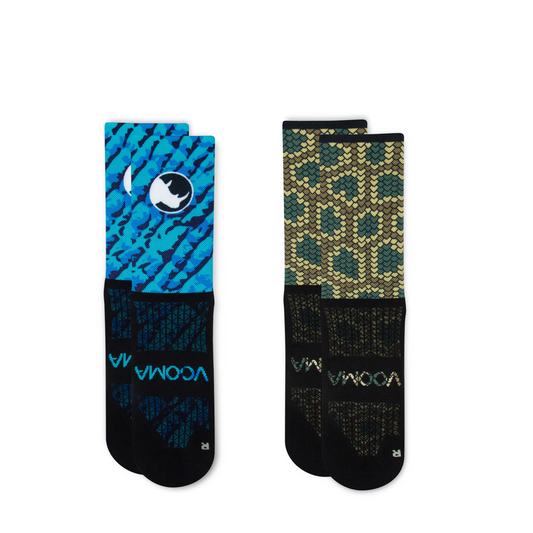 2 Pack - Quarter Sock Bundle (Rhino Skin + Snake Skin)