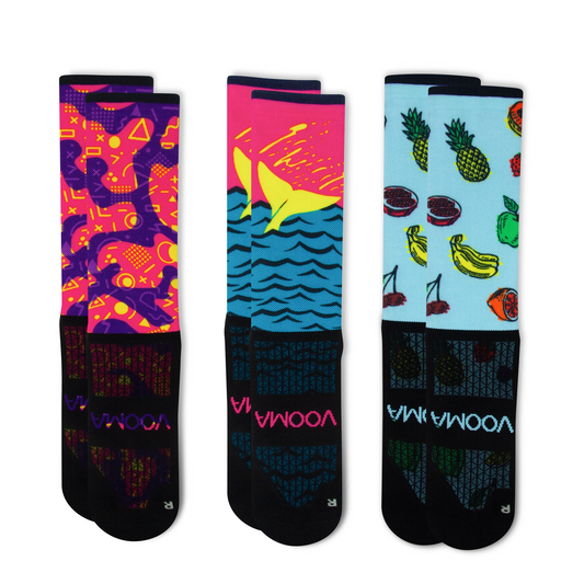 3 Pack - Crew Sock Bundle (Fruit + Shapeshifter + Whale Tail)