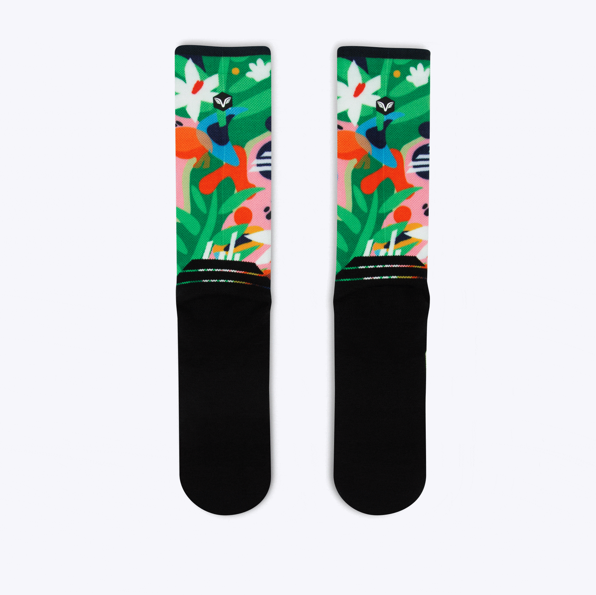 Abstract hippo crew sock | Vooma Socks UK