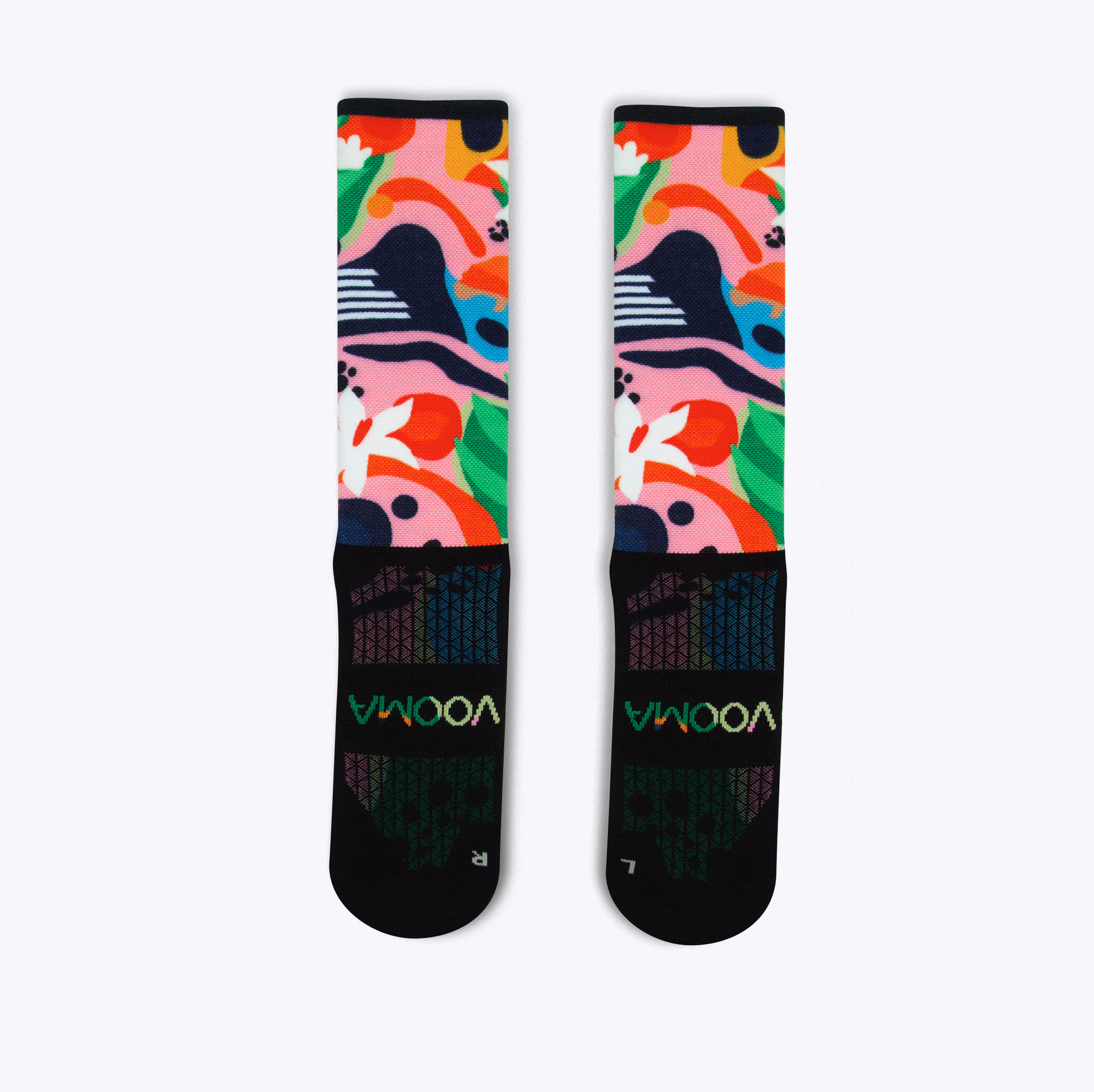 Abstract hippo crew sock | Vooma Socks UK