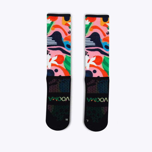 Abstract hippo crew sock | Vooma Socks UK