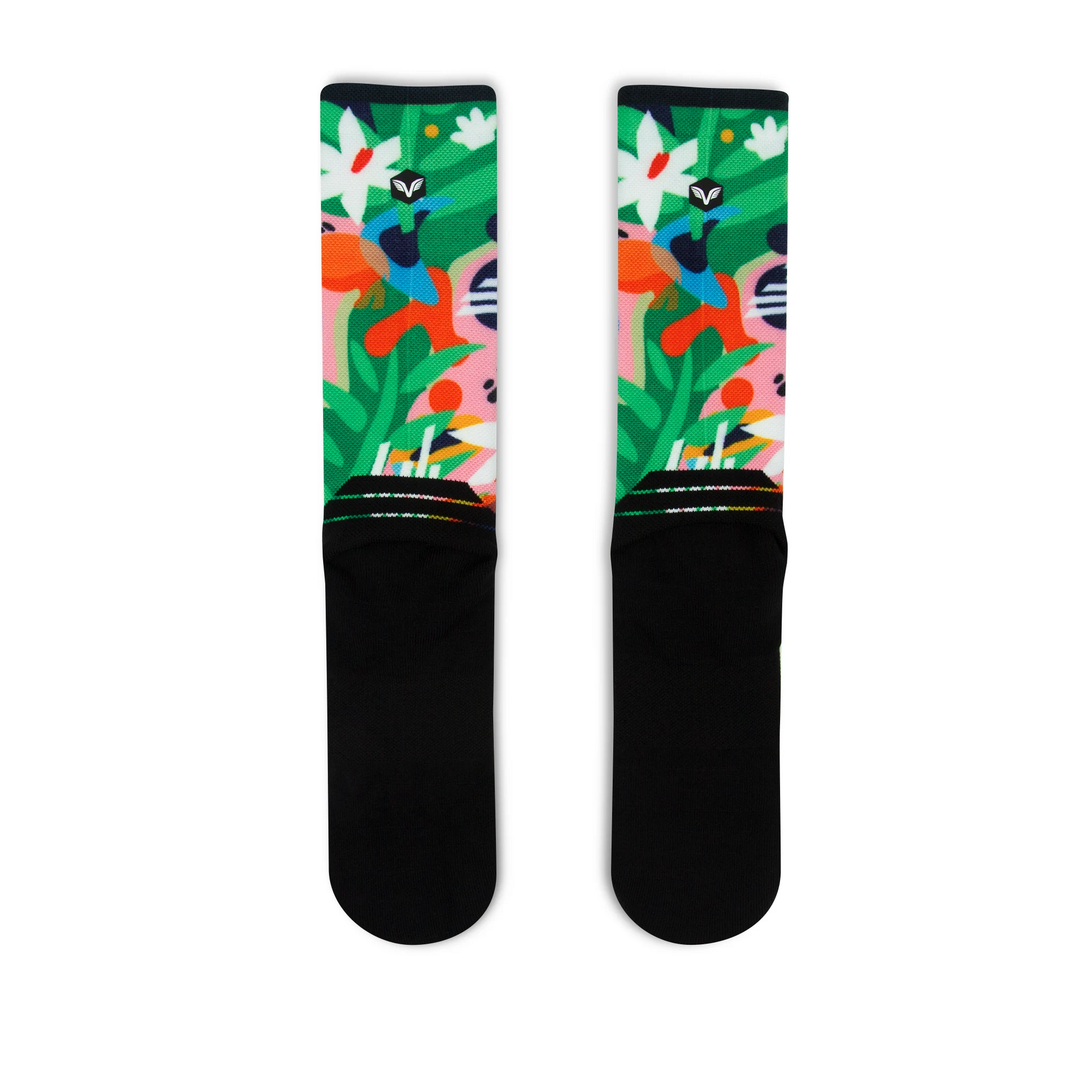 Abstract Hippo Crew Sock